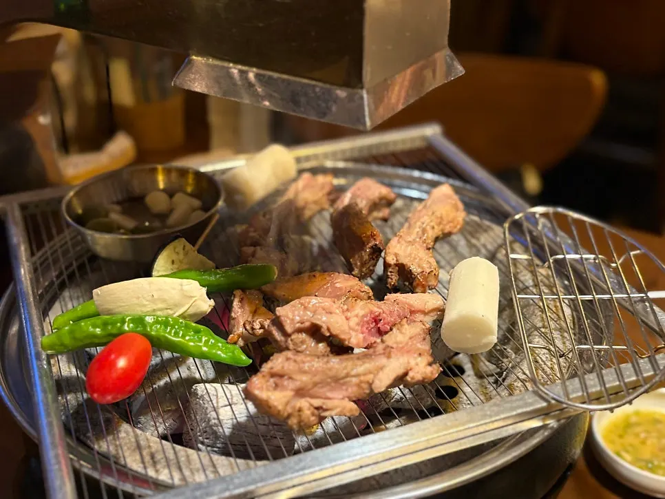 버섯 가지 토마토 떡 등 구이 채소