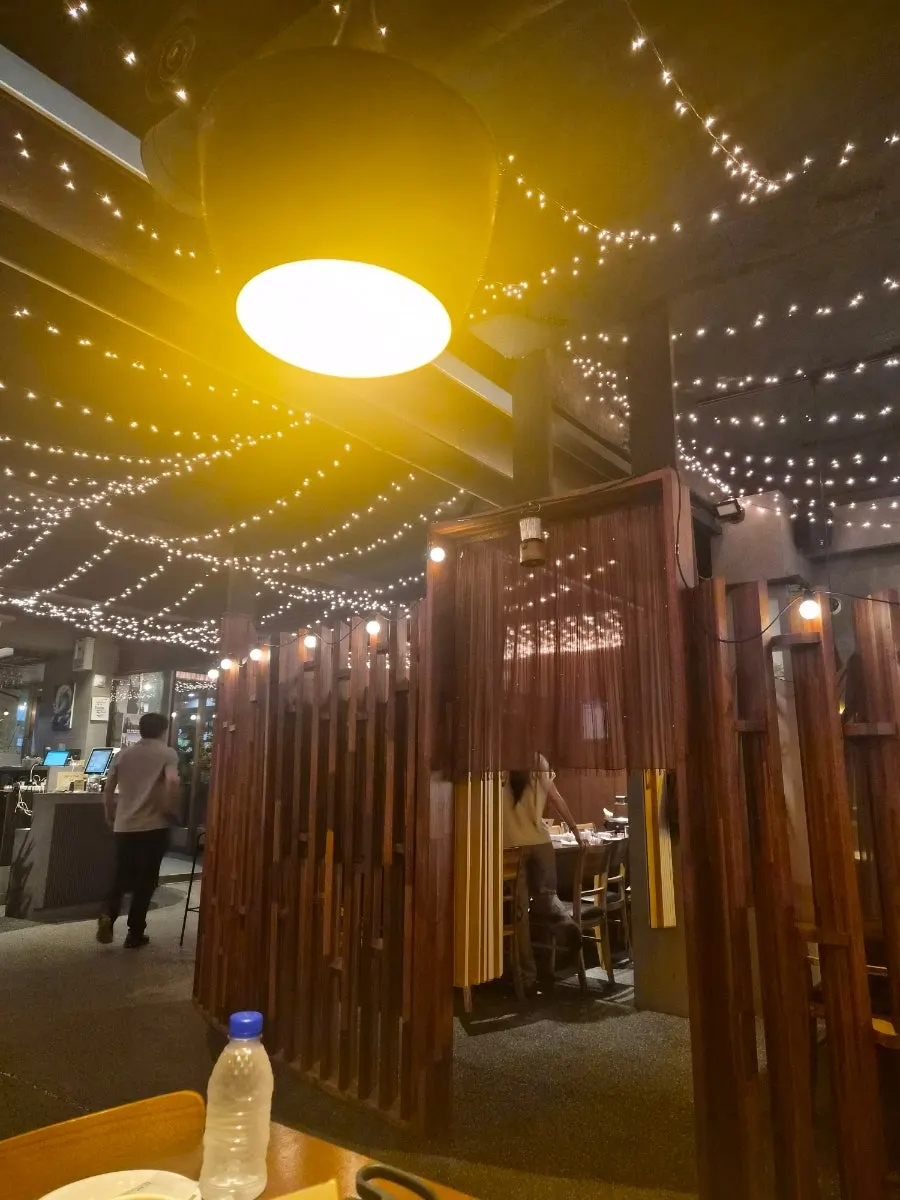 Partitioned area for group dining