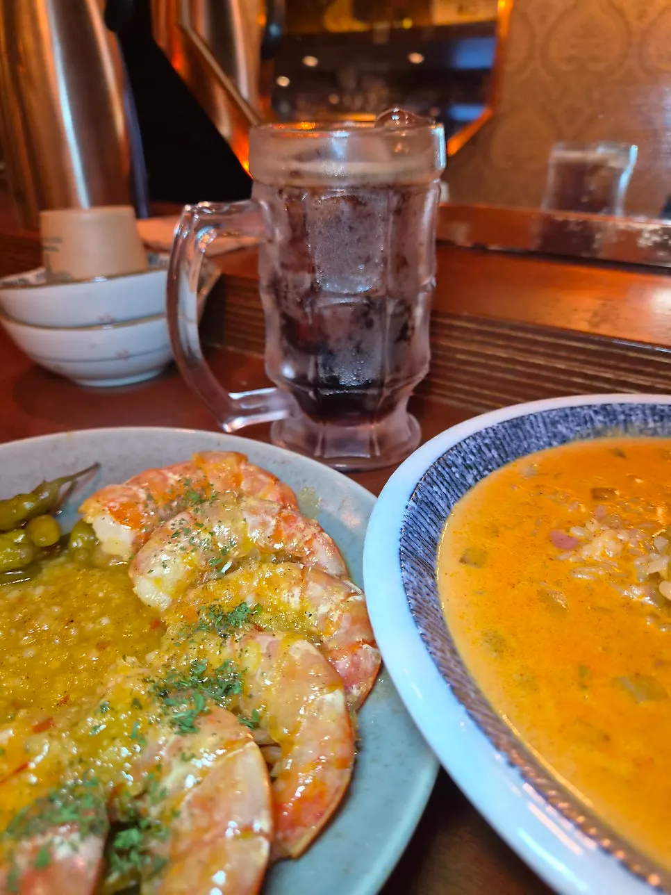 Table at Nani Byeolgwan emptied after a satisfying meal
