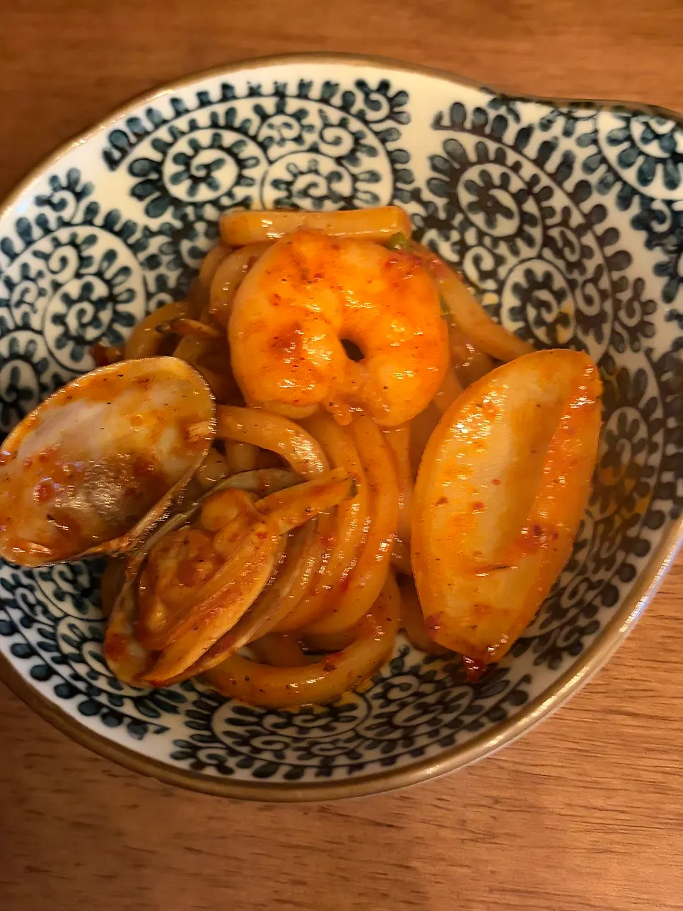 Spicy seafood yaki udon at Nani Byeolgwan