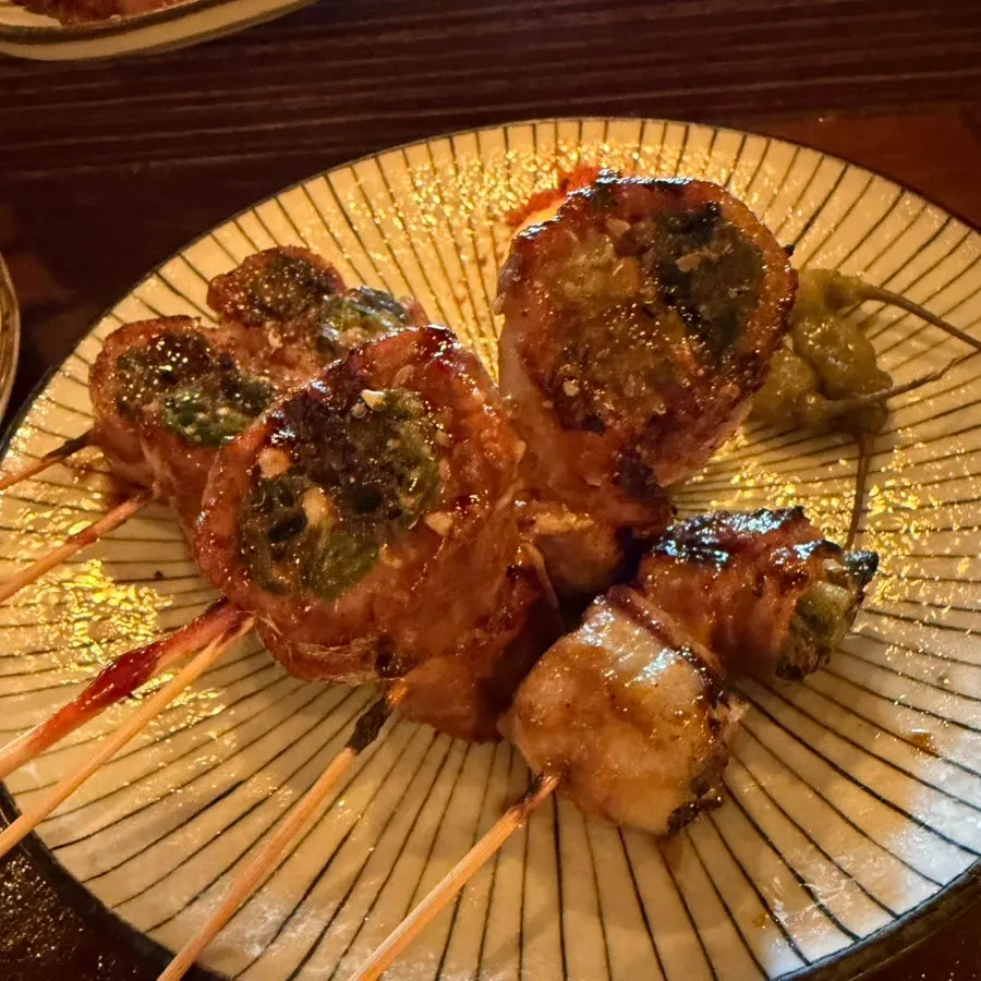 마요네즈에 찍어 먹는 삼겹쪽파꼬치