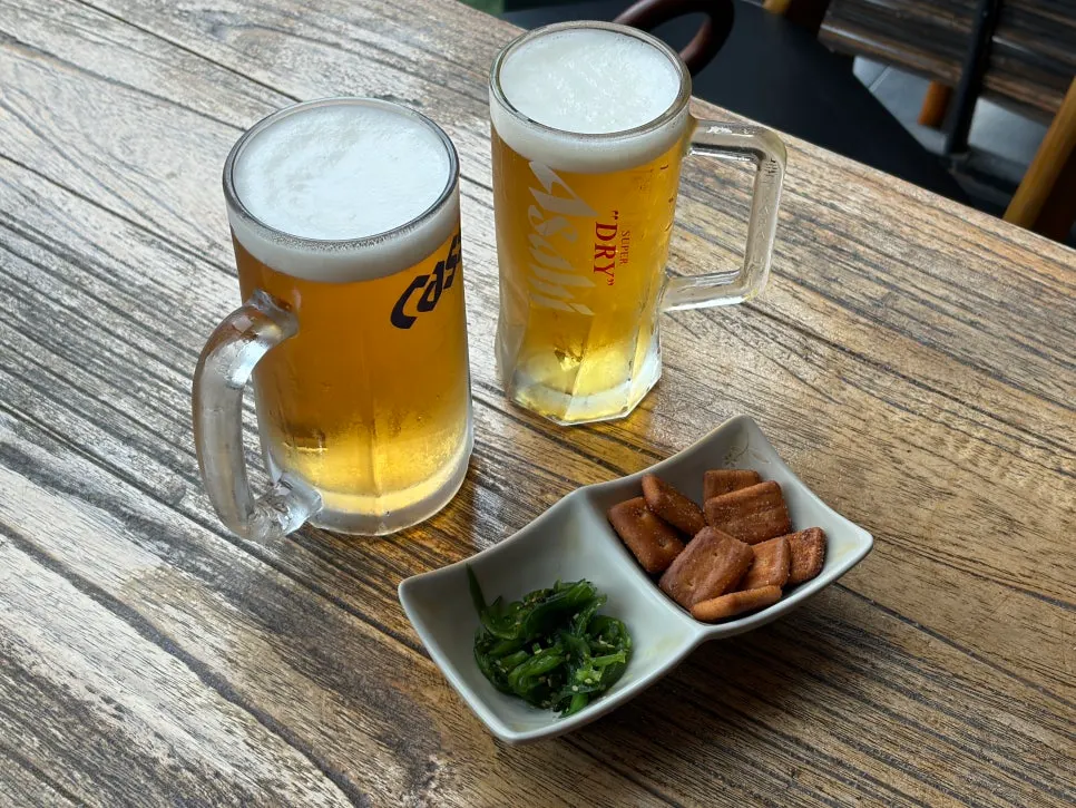 카스와 아사히 생맥주