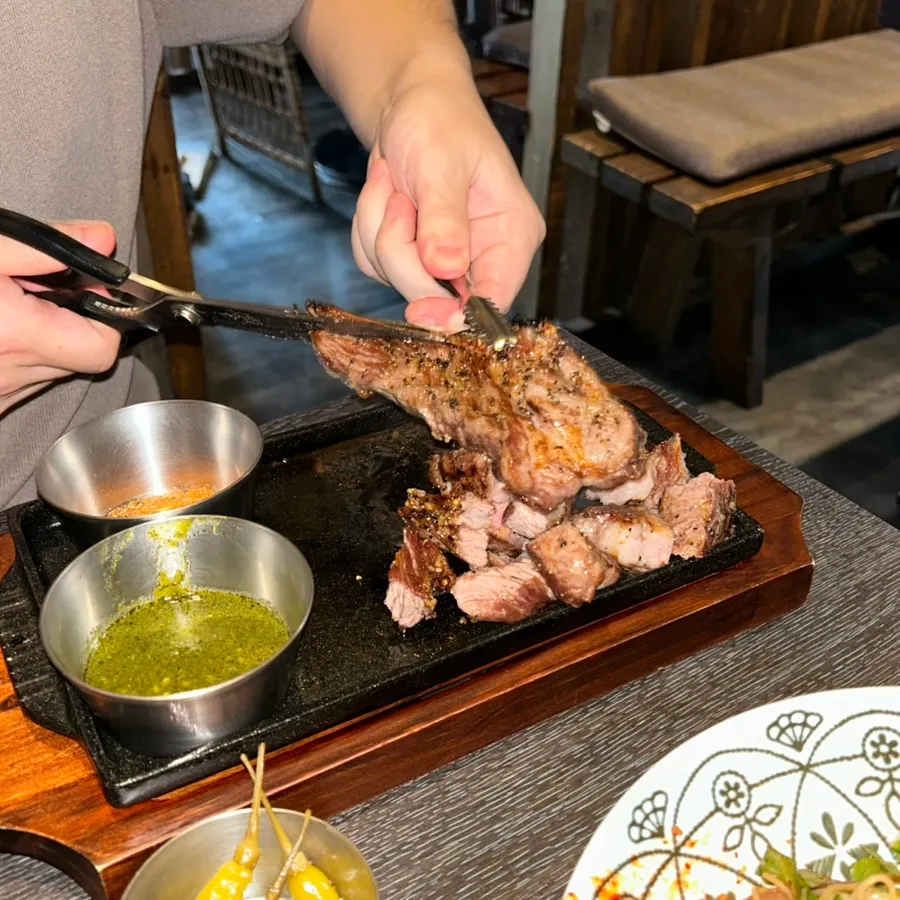 익어가는 양갈비 숄더랙 클로즈업