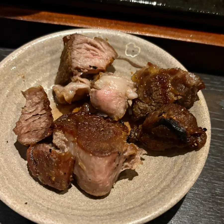 Final plates of lamb and shrimp at Nani Yeouido Branch