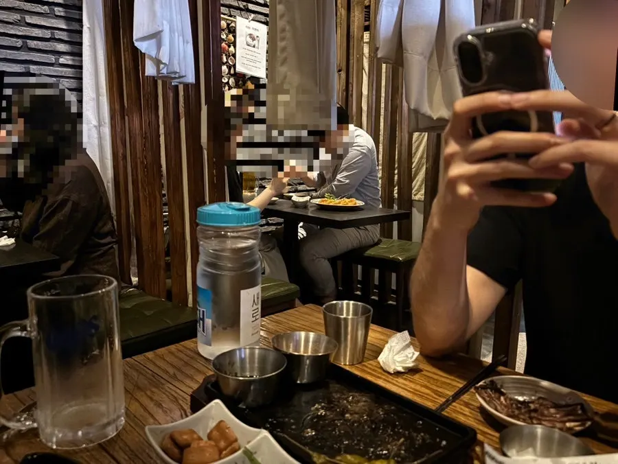기본찬으로 나온 건빵튀김