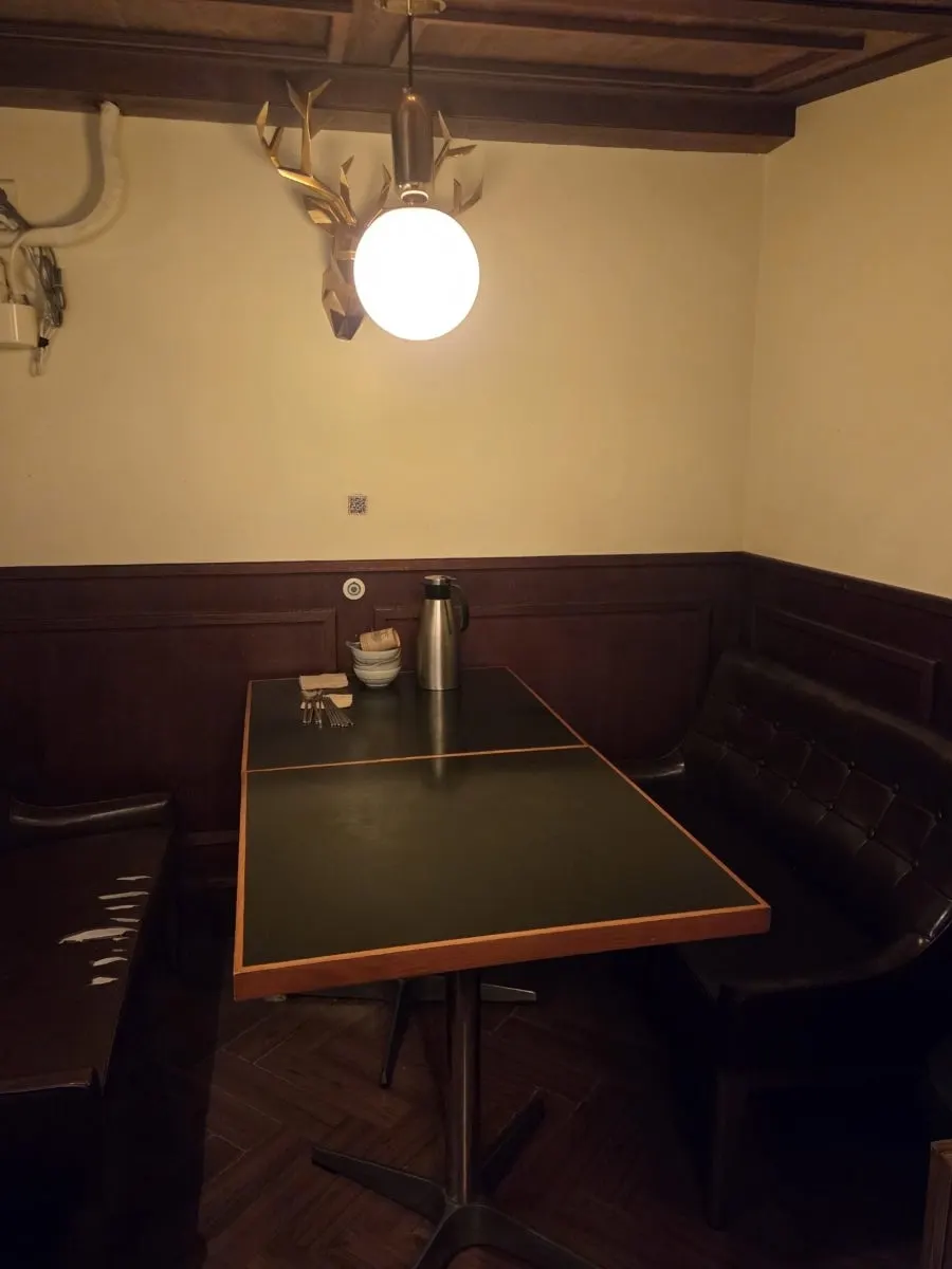 A small room-style seating space on the second floor