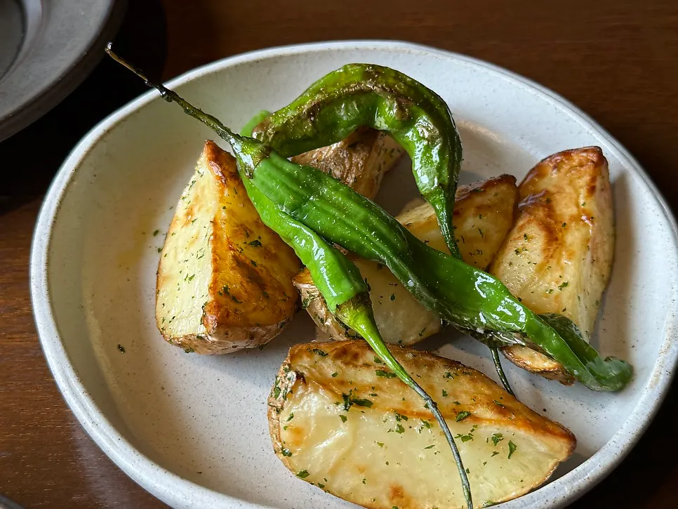 Jeju black pork tenderloin steak with roasted rosemary potatoes