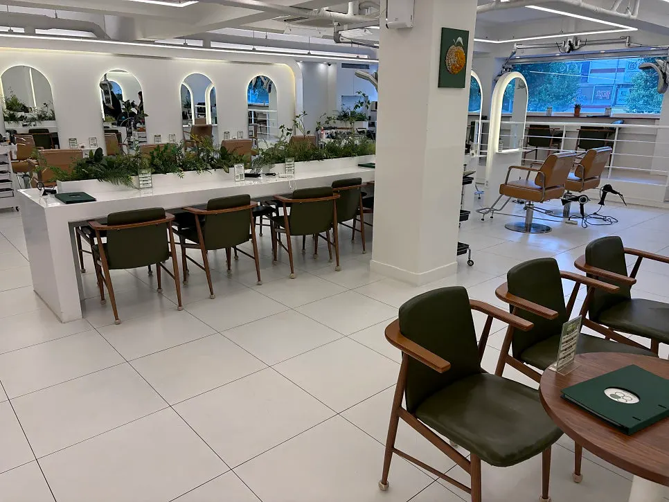 Bright, spacious interior of Maple Hair