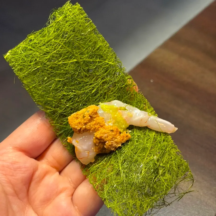 Tuna belly with wasabi