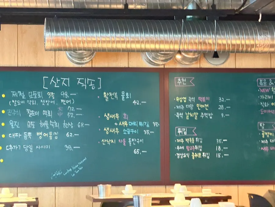 Menu information at Negi Silbi Sinsa