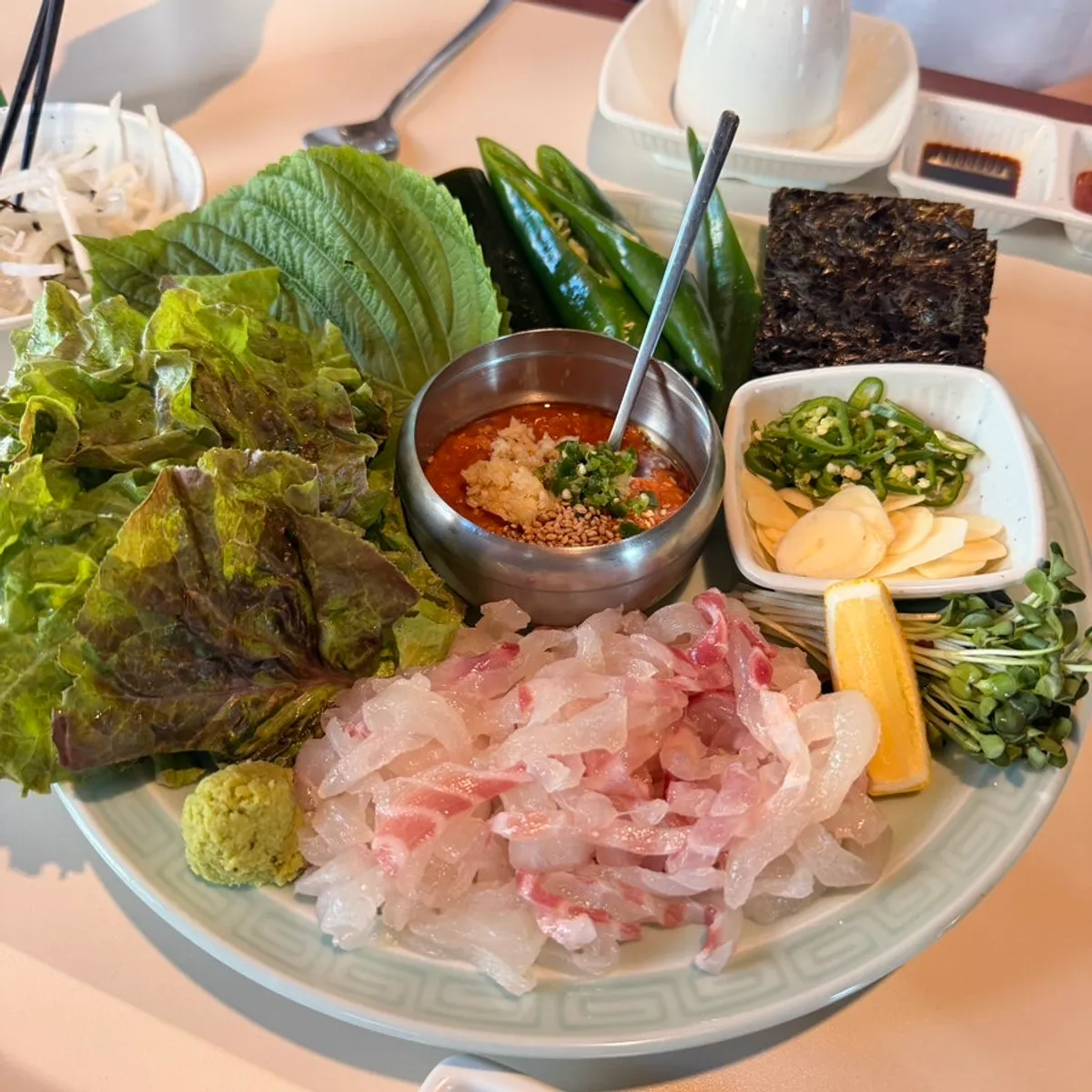 Medium-size Jinju-style chalttomi makhoe at Negi Silbi