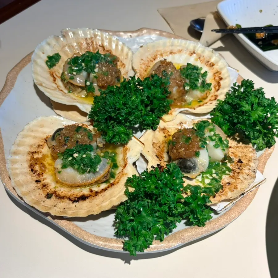 Warm grilled scallops fresh off the grill