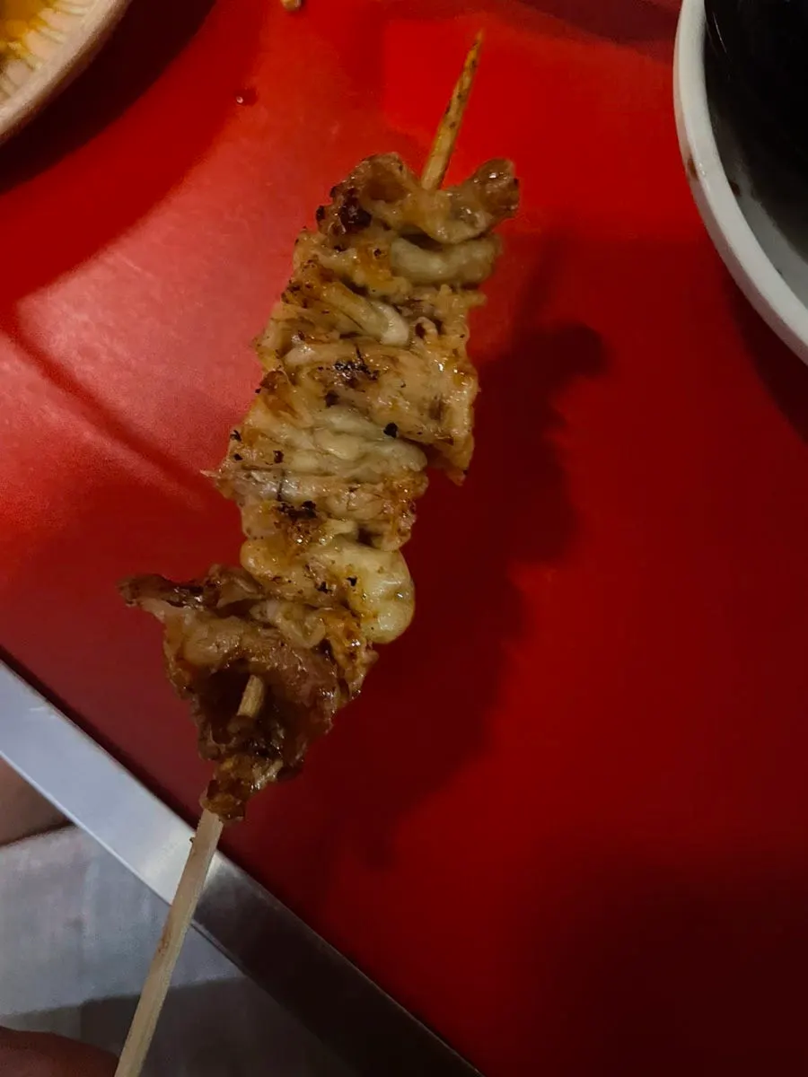 7-piece yakitori set on the table