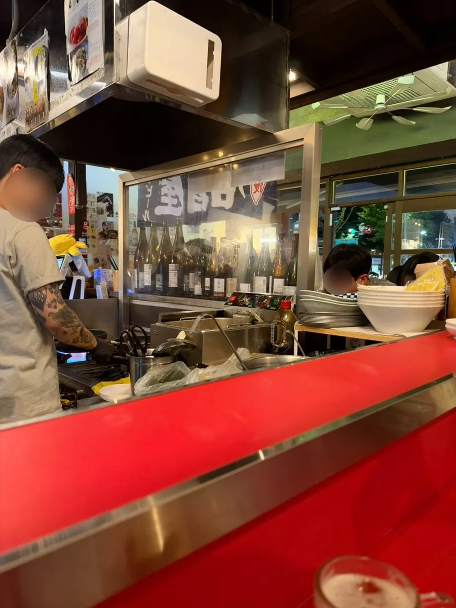 Interior view of Naiba Hutto's kitchen in action