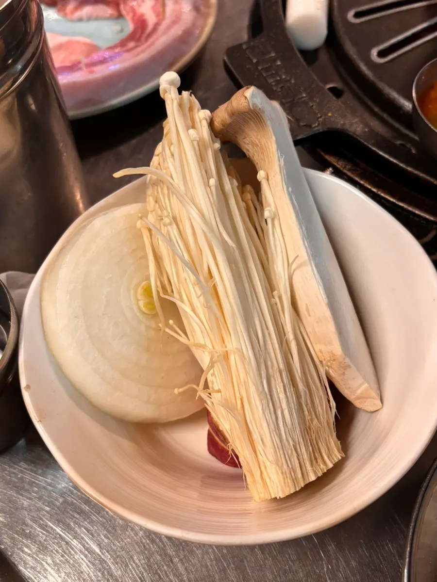 Close-up of a tender piece of pork neck