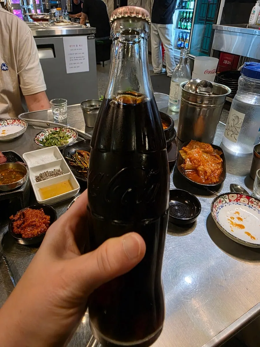 Old-school glass bottle of cola