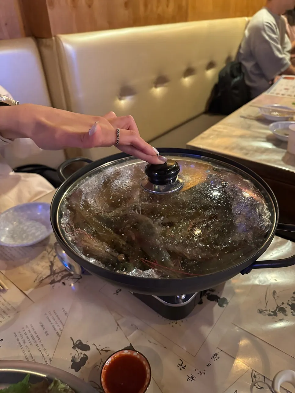 Cho-deri-bap rice served alongside the aged sashimi