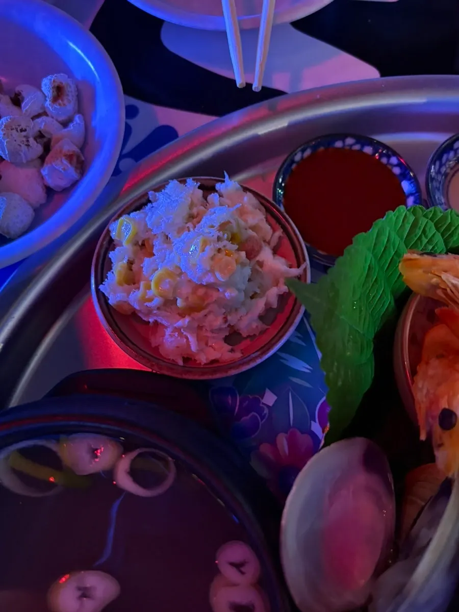 Close-up of the seasonal seafood platter