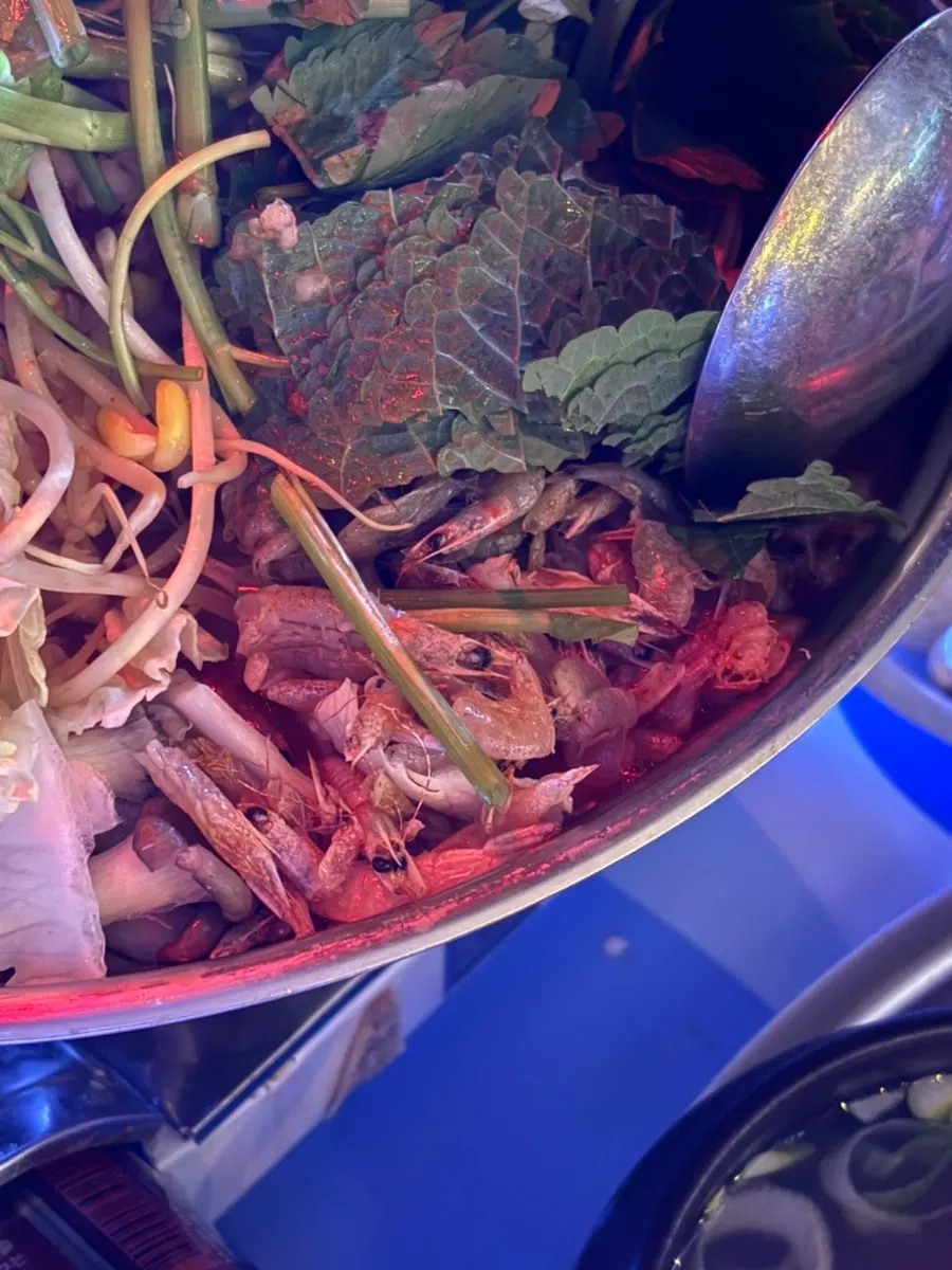Freshwater shrimp jjigae with sujebi