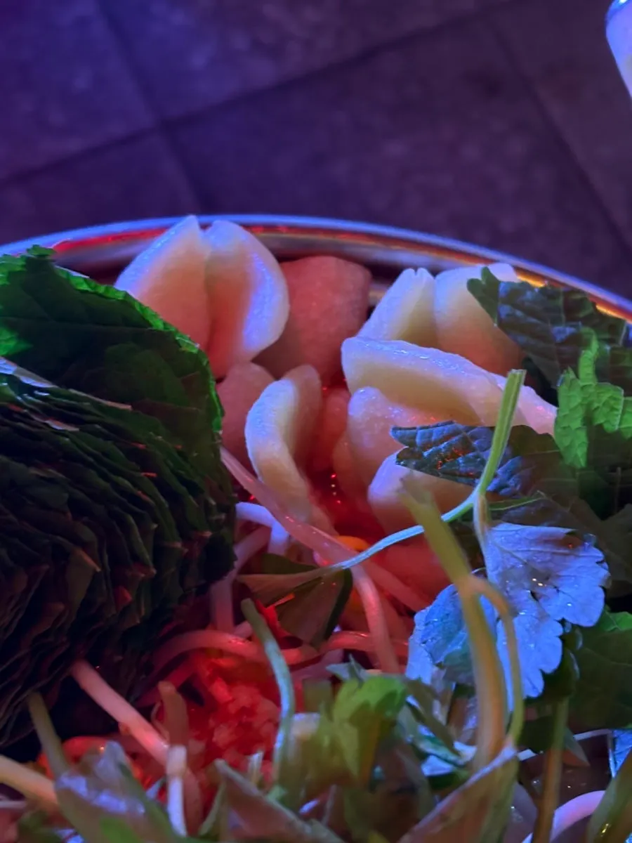 Rich, spicy broth of the freshwater shrimp jjigae