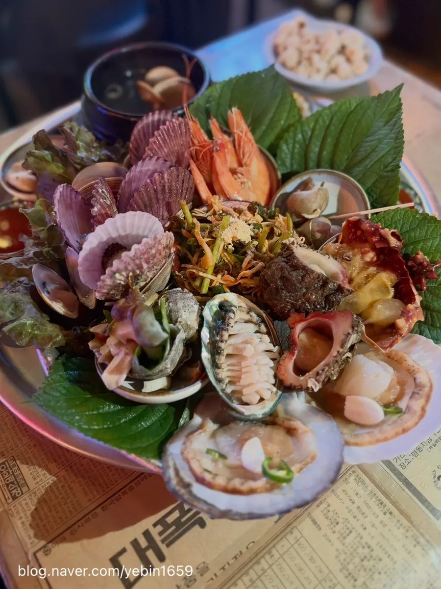 A full seafood platter set on the table