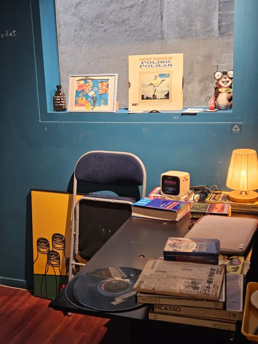 The basement café before leaving the seat
