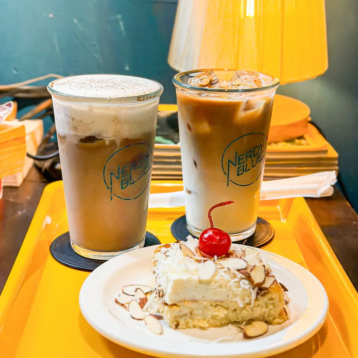 Cold brew coffee at Nerdy Blue Burrow