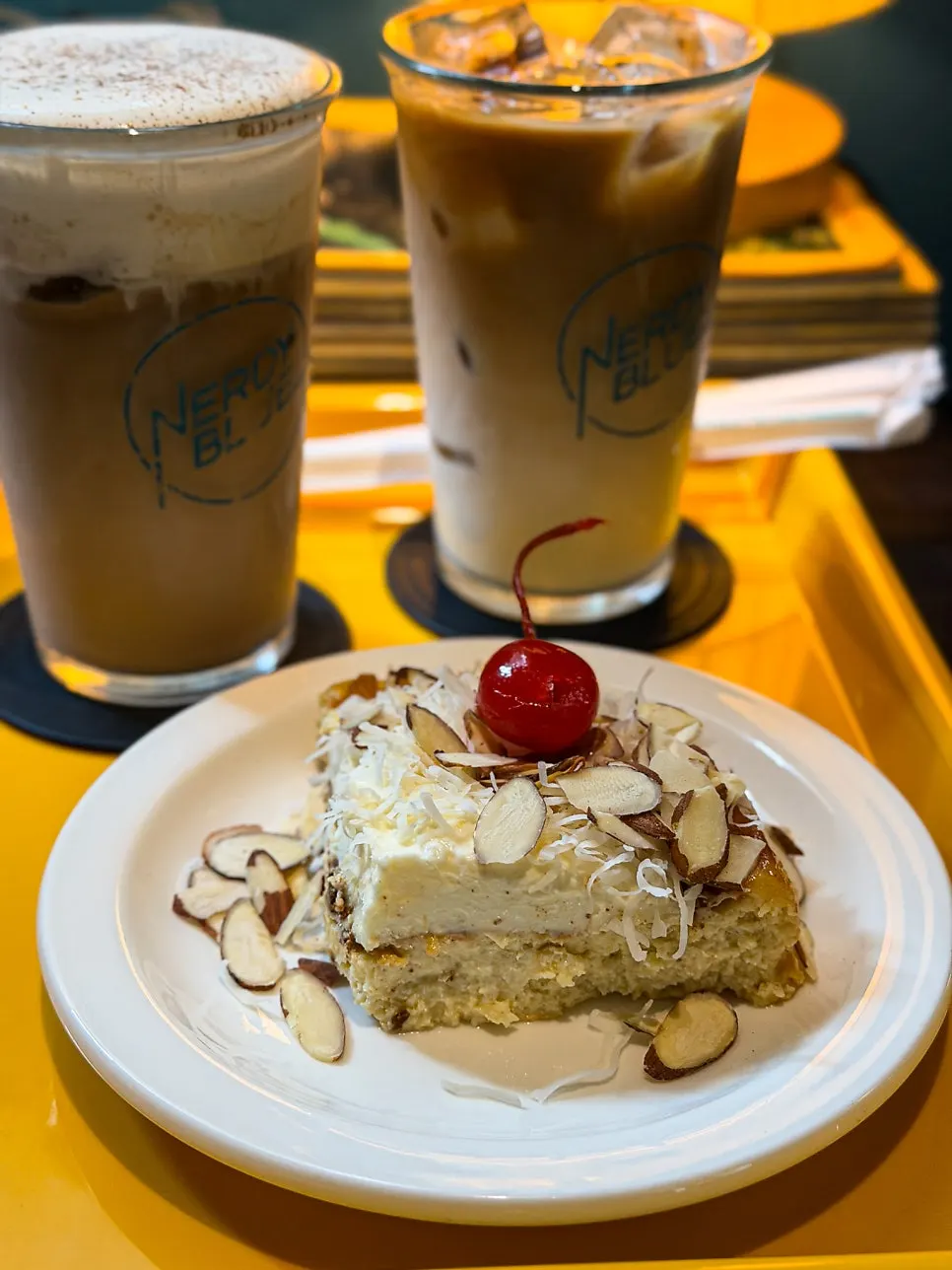 A slice of the handmade cheesecake