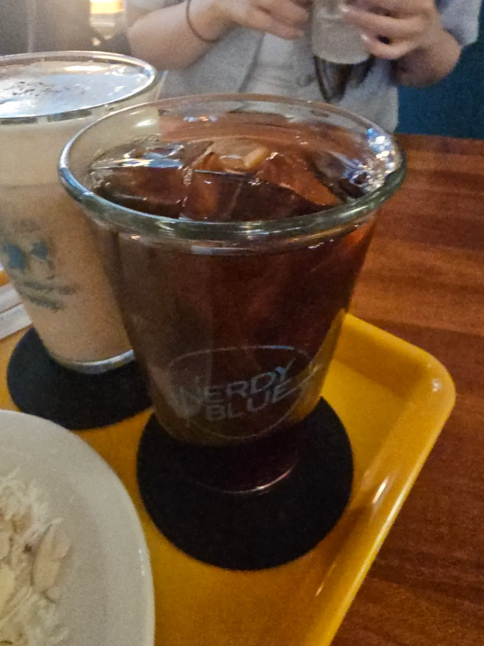 A cup of Nerdy Blue Burrow's low-temperature-extracted cold brew