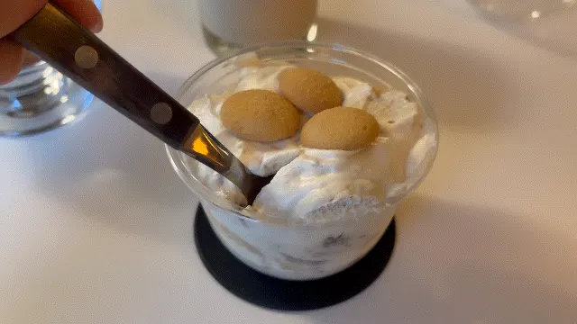 Banana pudding and classic financier set