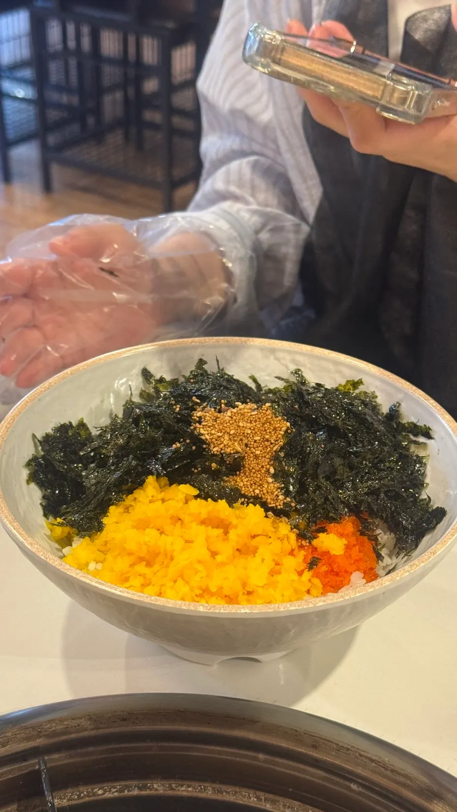 A rice ball prepared for the child