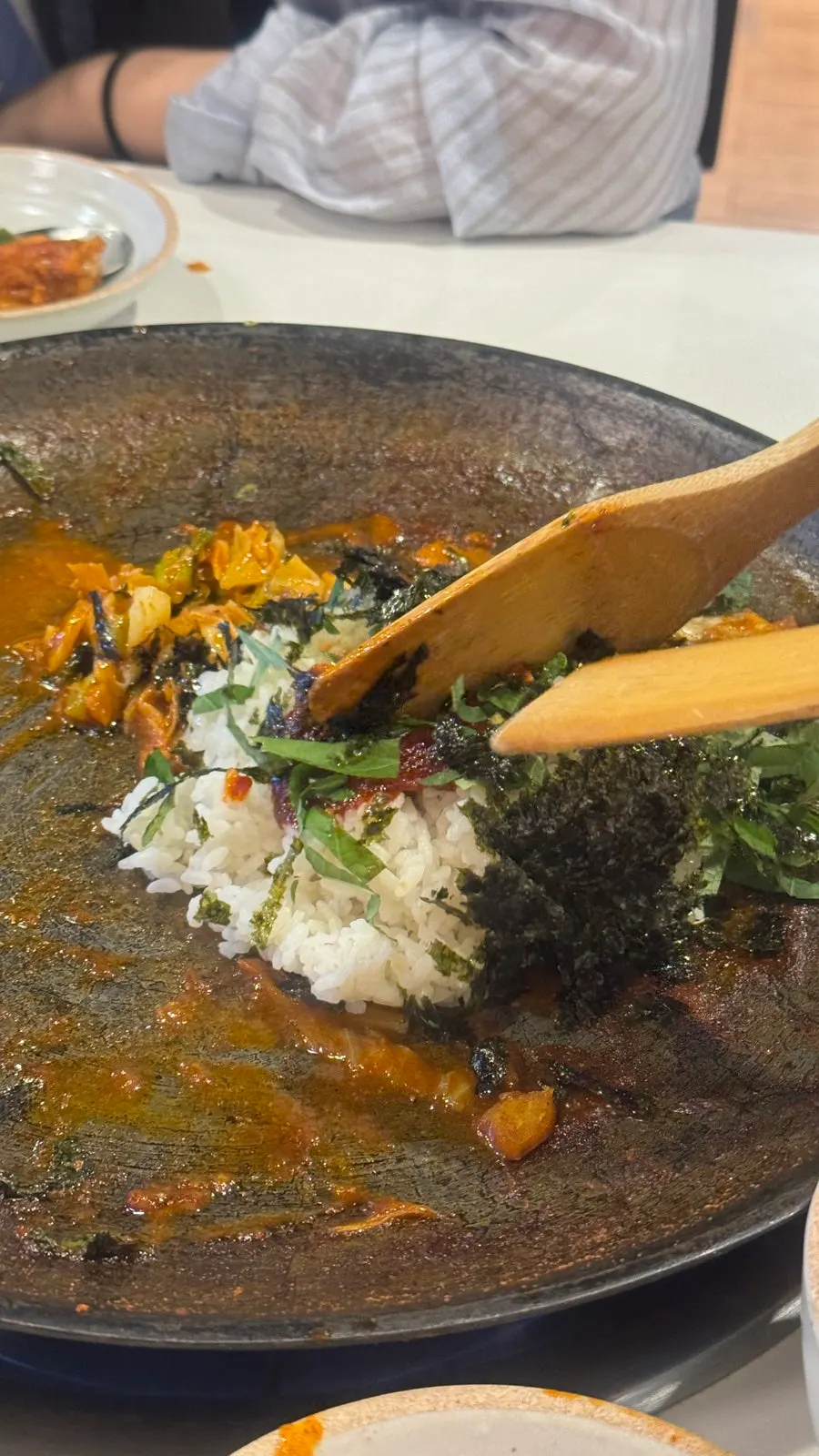 Dakgalbi soaked in spicy sauce