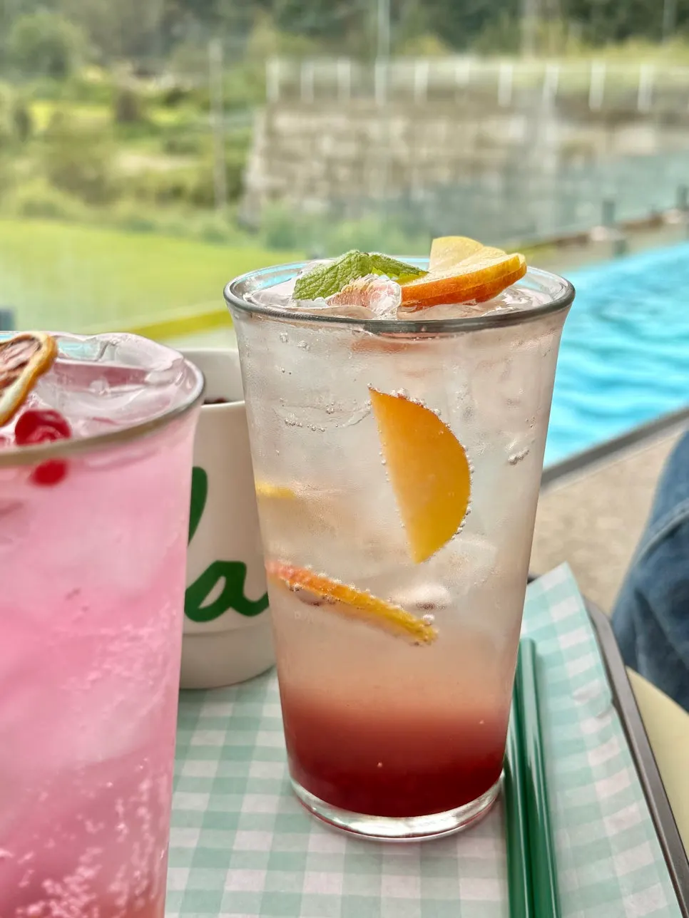 Chuhee-ok plum ade with fresh plum slices