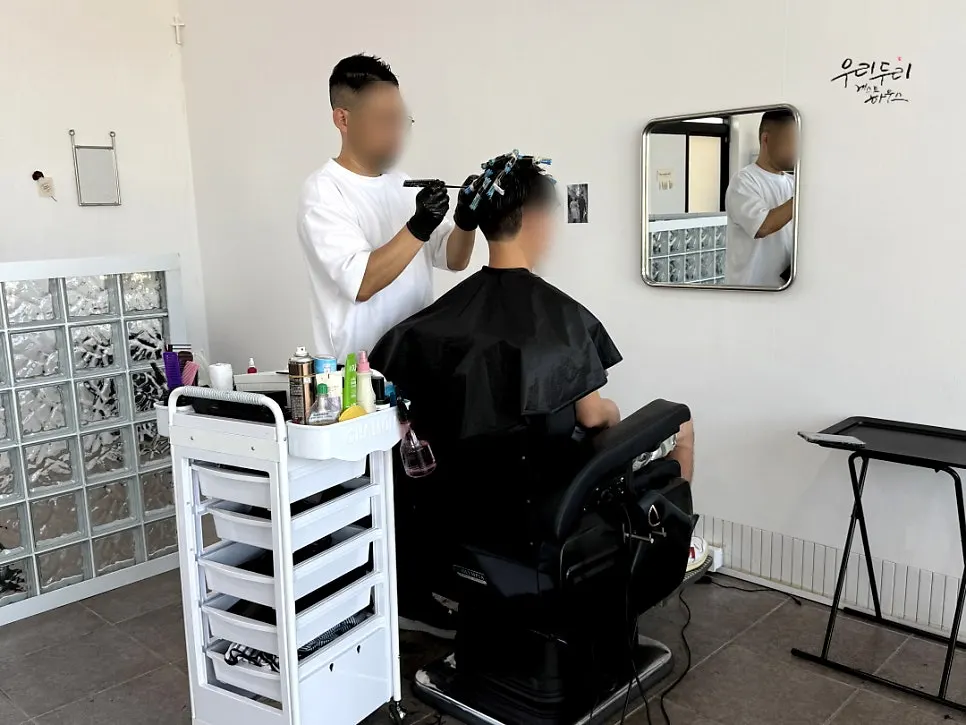 Cutting the sides and back neatly