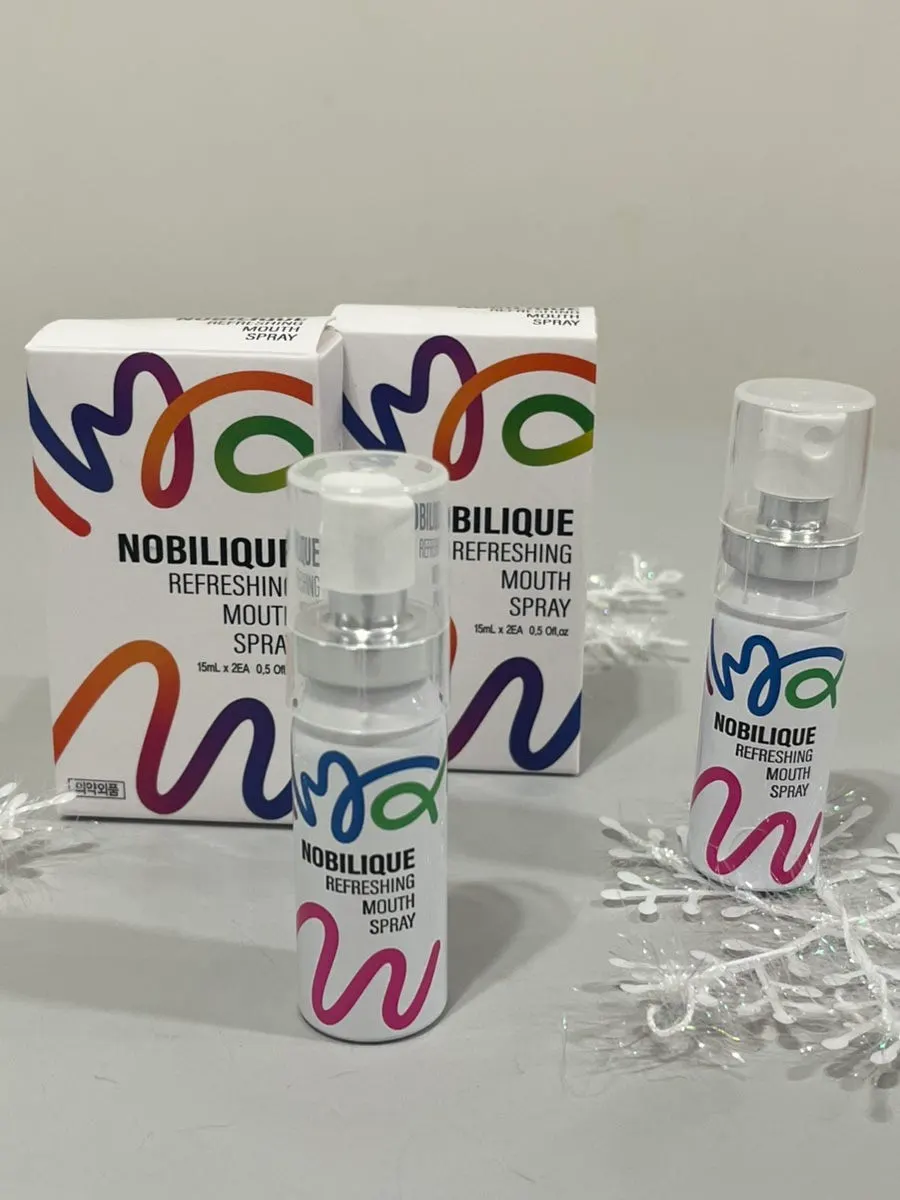 Nobilique oral spray aluminum bottle