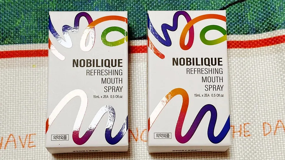 Portable mouth spray kept in a bag