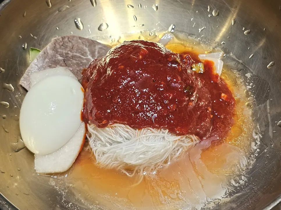 Spicy naengmyeon at Nocheongol Bupyeong Main Branch