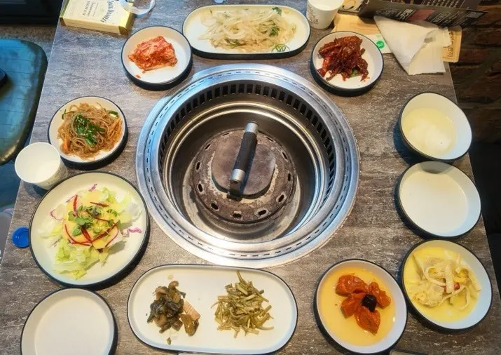 주문 후 세팅된 테이블 자리