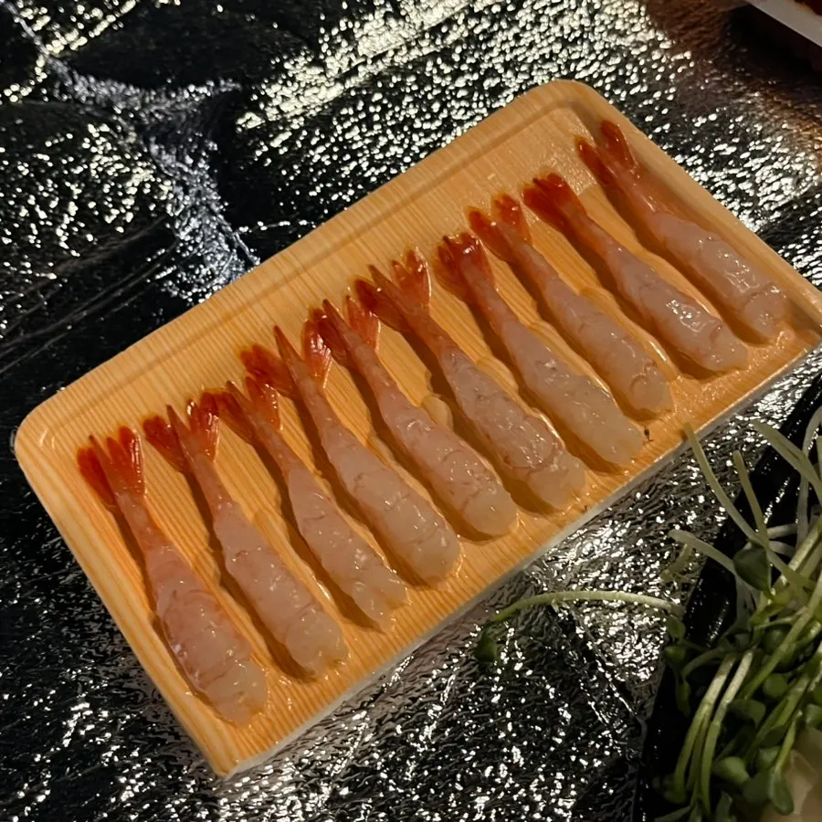 Han River ramyeon broth alongside sashimi