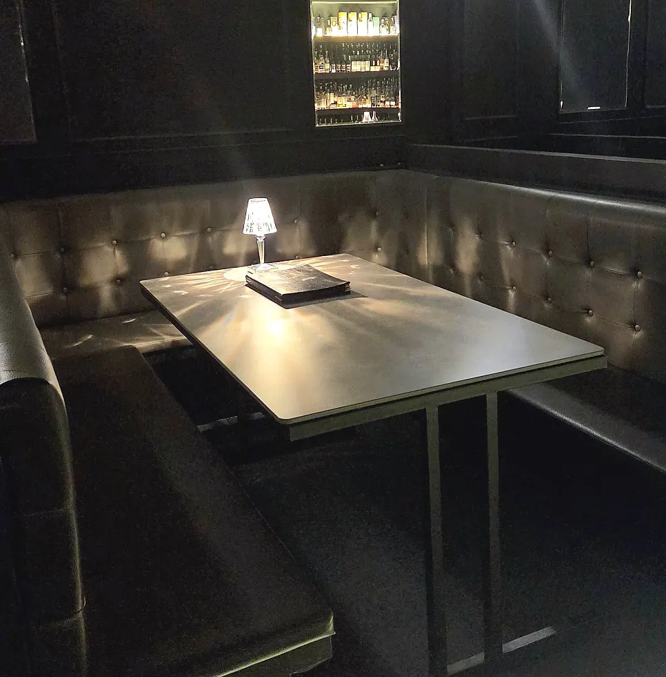 Bar table seating good for drinking solo