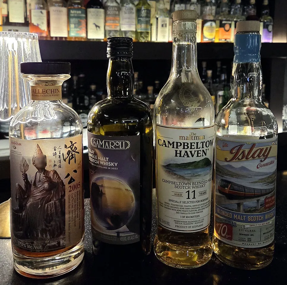 Independent bottling whiskies selected by the bartender
