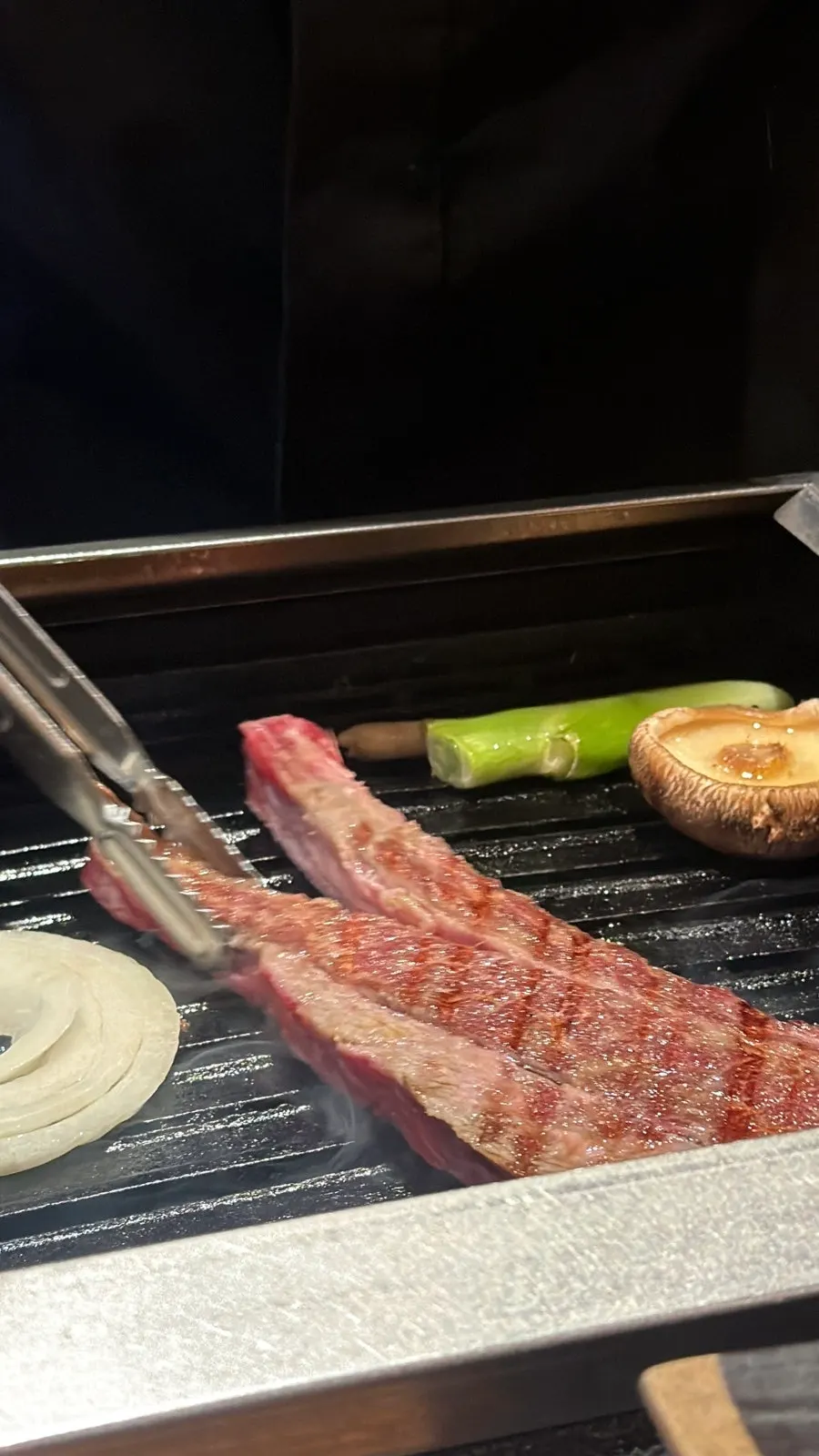 Dry-aged short rib on the grill