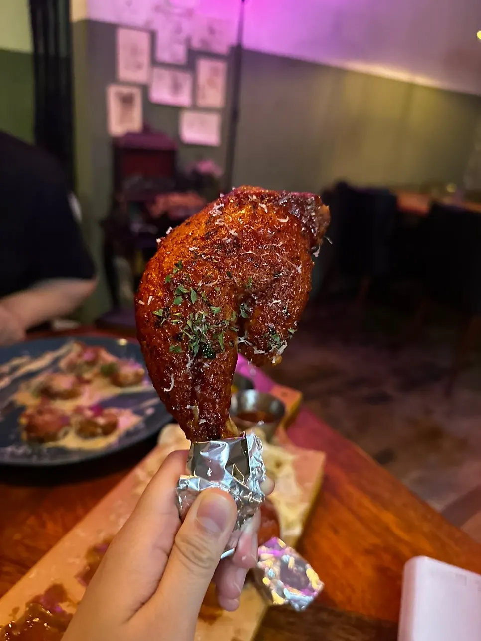 Normal Salon's chicken leg BBQ
