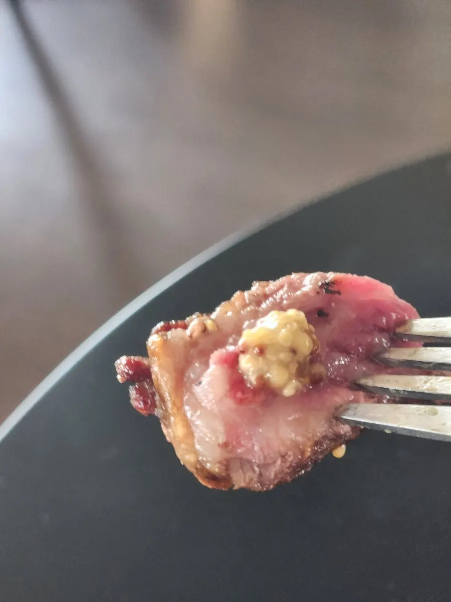 Chuck flap steak sliced into bite-sized pieces