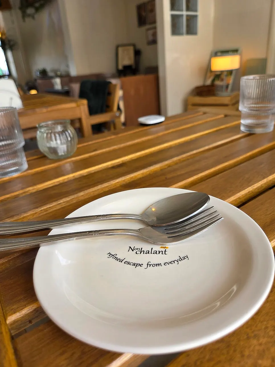 Pretty tableware set out first