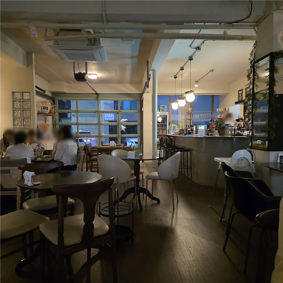Lighting and decor blending together inside Nonchalant Lounge