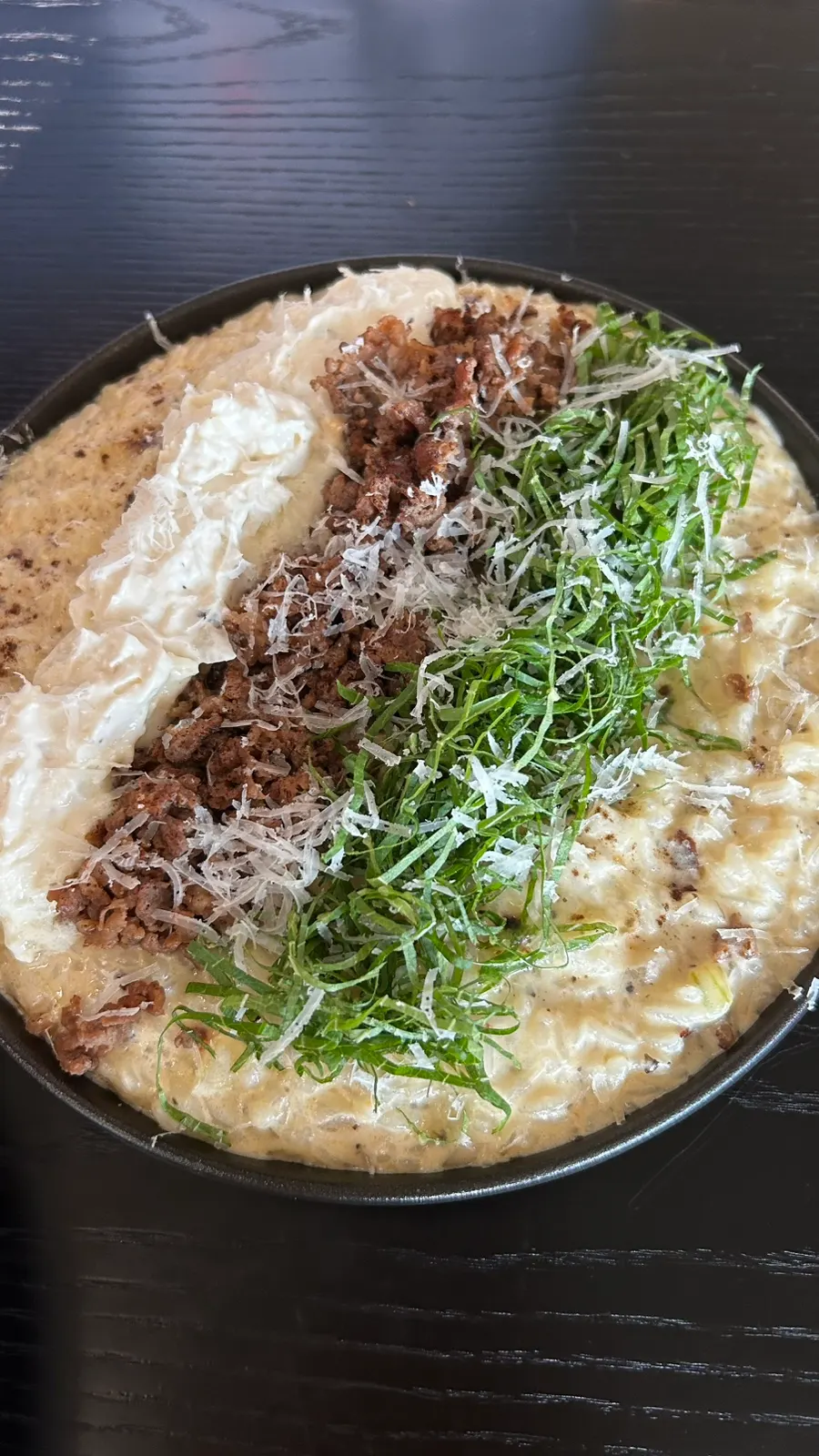 깻잎과 불고기가 올라간 트러플 불고기리조또