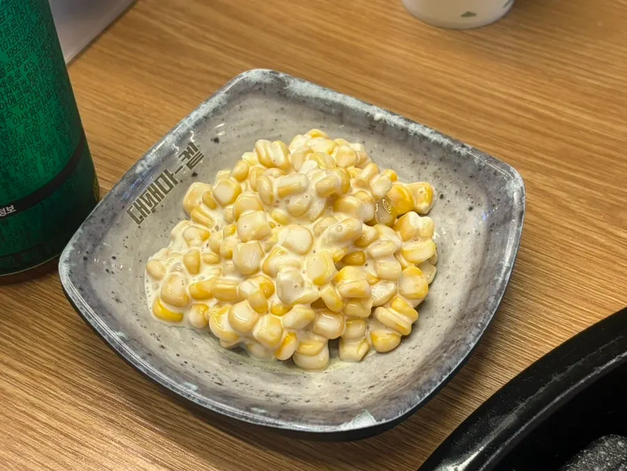 Corn kernels scooped from the self-serve bar