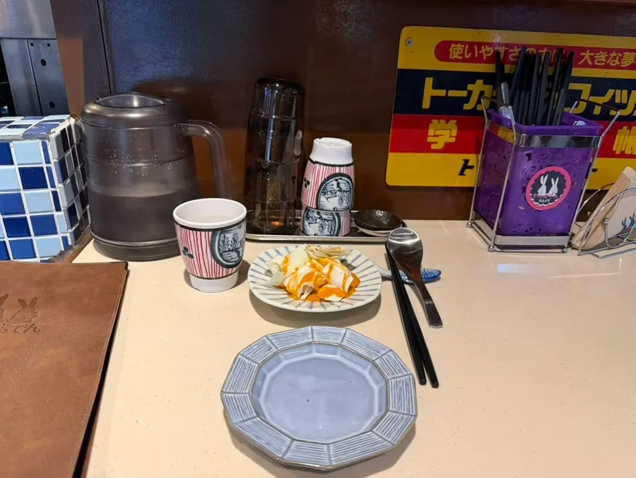 슌노오뎅 논현 주문한 메뉴 상차림