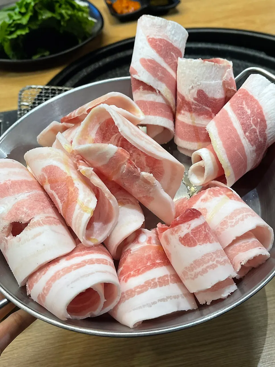 대패마켙 강남논현점에서 먹은 대패삼겹살 상차림